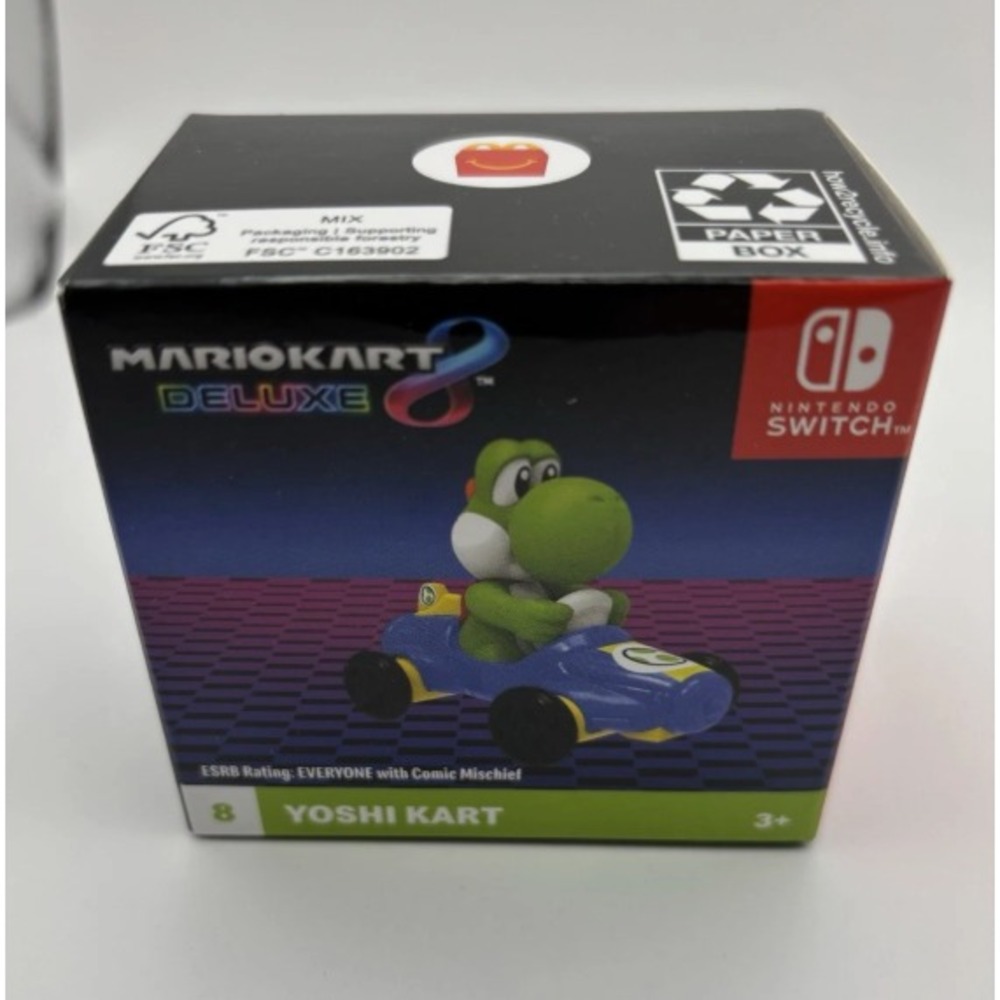 McDonald's Mario Kart 8 Deluxe #8 Yoshi Kart Toy‎ 2024 New Sealed Nintendo